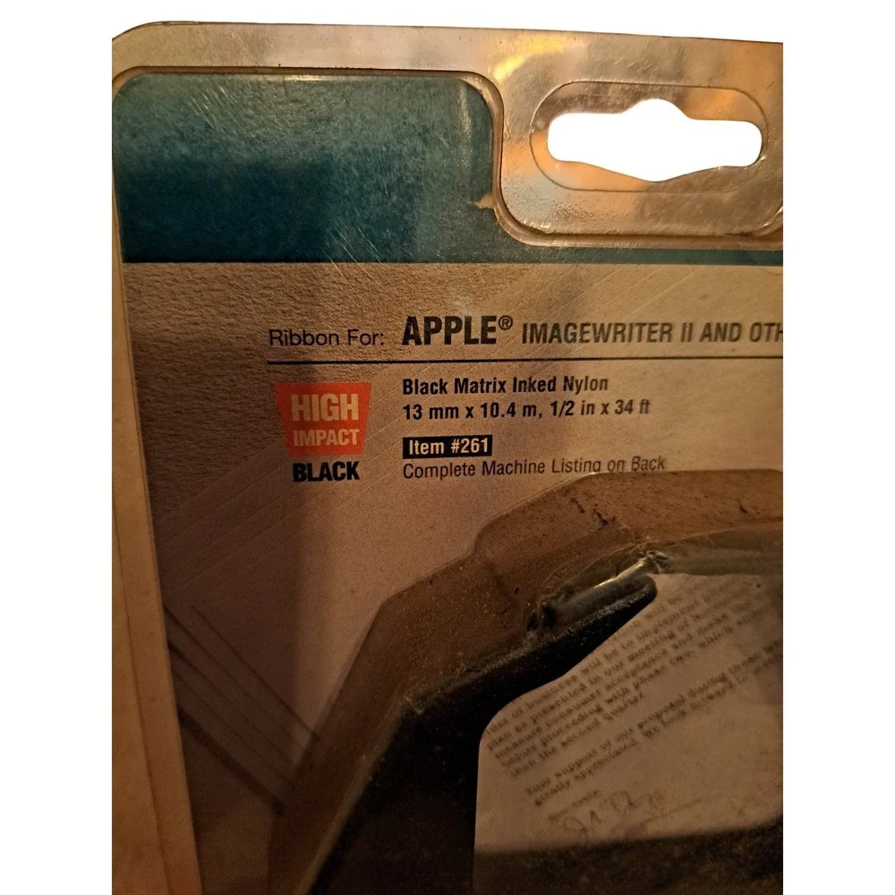 Xerox For Apple Imagewriter II Black Matrix Inked Nylon Replacement Ribbon
